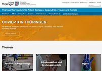Screenshot Thüringer Gesundheitsministerium